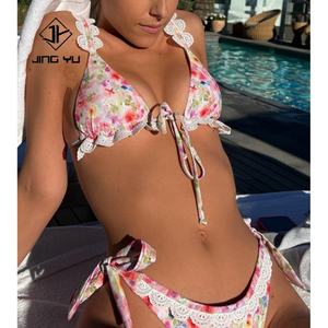 High Quality Swimwear Fabric Printed String Bathing Suit Women Swimwear Sexy Bikini - Product Image 5