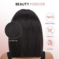 Perruque Courte Bob Carré Coloré Brésilien et Péruvien Sans Colle pour Femmes Noires – Dentelle Frontale Colorée avec Cheveux Humains