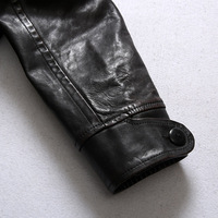 Veste en cuir de cheval première couche en cuir, classique, personnalisée, décontractée et en vogue, rétro, printemps et automne pour hommes, grande taille
