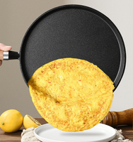 Wajan Besi Cor Multifungsi All-in-One untuk Steak, Anti Lengket, Tahan Panas, Gagang Kayu, Cocok untuk Kompor Gas dan Induksi