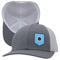 Gorras de golf de alta calidad de 6 paneles, perforadas con láser, impermeables, con cierre a presión, gorras deportivas de béisbol con logotipo personalizado