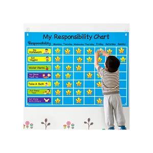 ProgiftS pace Schulen mein Verantwortung verhalten belohnen Chore Chart Wand montage hängen Spiel Handwerk Filz Flanell Board für Kinder