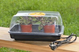 Electric <strong>Heated</strong> Indoor Plastic Seed <strong>Propagator</strong> with Lids for Seed Germination and Growth Nursery Trays &amp; Lids - Product Image 5