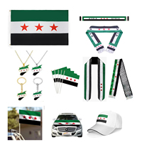Promotion d'usine : Drapeau sur mesure, Drapeau syrien personnalisé 3*5 pieds, Écharpe personnalisée, Drapeau à agiter à la main