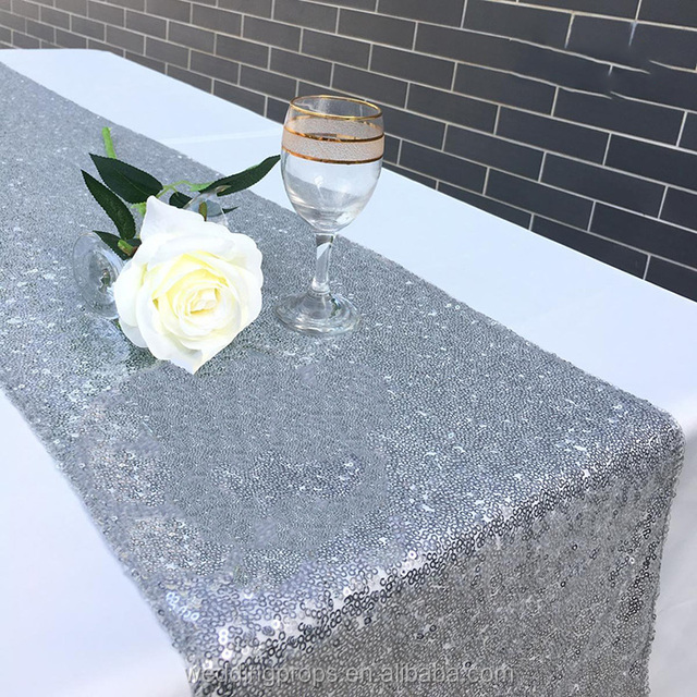 KAVI Modern Sparkling Sequins Table Runner and Ornament for Party Banquet Decoration