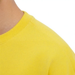 เสื้อยืดผู้ชายไซส์ใหญ่ สีเหลือง แขนสั้น คอกลม ผ้าถักเนื้อนุ่ม 100% ผ้าฝ้าย สีพื้น สไตล์สตรีทแวร์ - Product Image 6