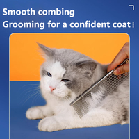 Peigne de toilettage professionnel Jusuo pour animaux de compagnie, peigne à queue pointue de luxe pour le coiffage, la finition et le démêlage des chats et des chiens
