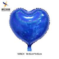 Ballon en feuille coloré en forme de cœur de 18 pouces, hélium, Mylar, amour, Saint-Valentin, anniversaire, mariage, fête