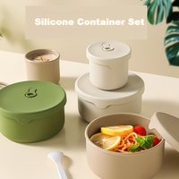 Nouveaux récipients de stockage de nourriture en Silicone avec couvercle et valve d'aération Boîtes d'épreuvage de la pâte à pizza en Silicone pour accessoires de cuisine