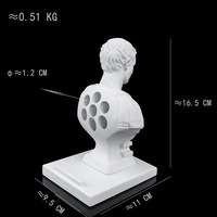 Figurines grecques personnalisées Statue de Jules César porte-stylo porte-crayon à sourcils décor de coiffeuse ou ornement de table de bureau
