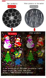 16 Patterns USB 5V Christmas New Year Party Wedding Halloween Valentine's Day Snowflakes Projection Lamp Star Projector <b>Lights</b> - Product Image 3