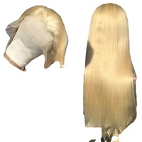 Nouvelle perruque Lace-Front dorée claire la plus vendue, cheveux longs et raides, options de longueur ajustables, rehaussement du contour du visage, entièrement permanente