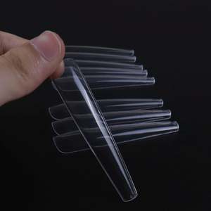 Ongles Conseils <span class=keywords><strong>Gel</strong></span> Transparent Doux X Clair <span class=keywords><strong>Capsule</strong></span> Extra Court Couvre Carré Français Pointe Double Forme Artificielle Presse Pleine Couverture Ongles - Product Image 6