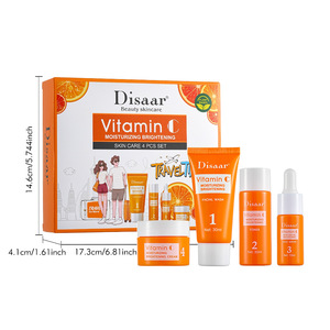 เซรั่มไฮยาลูรอนิค แอซิด บำรุงผิวหน้า ครีมบำรุงผิว โทนเนอร์ ลดเลือนจุดด่างดำ ชุดผลิตภัณฑ์ดูแลผิว <span class=keywords><strong>Disaar</strong></span> ชุดผลิตภัณฑ์ดูแลผิวขนาดพกพา วิตามินซี - Product Image 3