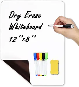 Magnetic Dry Erase Whiteboard for Fridge,Magnetic Whiteboard for Refrigerator 12"x8", Organizer and Planner Notice Board