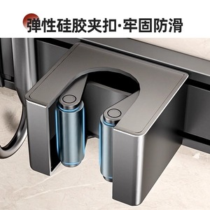 Shu Zheng Bathroom Suction Cup <b>Mop</b> Holder <b>Wall</b> Mount Storage Rack Multifunction Punch Free Polished Finish - Product Image 3
