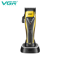 Tondeuse à Cheveux Professionnelle Rechargeable VGR V-015 pour Hommes avec Lame DLC, Moteur Vectoriel 9000 tr/min pour Barbiers