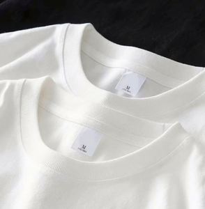 High Quality 100% Cotton 180gsm Fabric Luxury Blank Heavyweight Unisex Solid Eco-Friendly Custom Print Men's T-<b>Shirt</b> - Product Image 5
