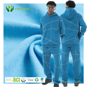 Sudadera con capucha Oem de tela sostenible, conjunto de Sudadera con capucha y pantalones de chándal de Stitch French Terry, chándal para hombre - Product Image 1