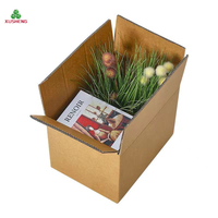 Caja de Cartón Corrugado Rectangular para Envíos, Caja de Papel Pequeña de Cinco Capas, Bolsa Postal Plegable, Cartón para Compras Comerciales