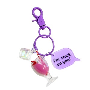 Porte-clés d'été sur le thème des glaçons rêveurs et des décalcomanies <span class=keywords><strong>de</strong></span> boissons sucrées Pendentif en caoutchouc <span class=keywords><strong>de</strong></span> <span class=keywords><strong>style</strong></span> cartoon pour les décorations lumineuses - Product Image 5