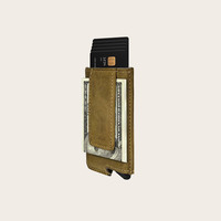 Porte-cartes de crédit de luxe multifonction pour hommes, avec pince à billets et autres matériaux, sans fermeture, vente en gros