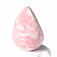 Éponge de maquillage Pinkz ultra douce en marbre rose sans latex, houppettes de beauté, mélangeurs de fond de teint bicolores, ensemble de pinceaux de maquillage