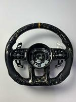 Volant personnalisé en cuir semi-perforé et carbone pour Mercedes-Benz W463 W219 C217 W217 CLS W218 W166 W205 W211 GLC