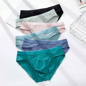 Caleçons pour hommes en modal, taille basse, respirants et confortables, sous-vêtements masculins simples de couleur unie, vente en gros - Product Image 2