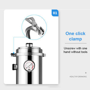 10000L/H SS 304 하우징 울트라 여과 정수기 집 전체 빨 PVDF 막 스테인레스 스틸 UF 물 필터 - Product Image 4