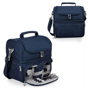 Custom Eco Reusabl Double Compartment Insulated Cooler Lunch Bag Outing Picnic Cooler Bag for Work Office Picnic - Product Image 3