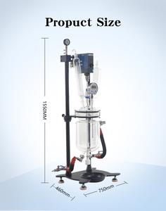 유후아 화학 장비 1-5L 더블 레이어 하이 퀄리티 재킷 유리 라이닝 반응기 - Product Image 6