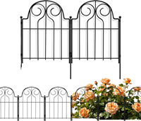 Panneau de clôture décoratif pliable en fer antirouille pour jardin, style treillis, 33 x 43 cm, noir, pour patio et parterre de fleurs, vente en gros