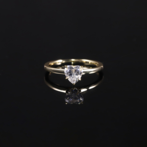 Abiding Abordable Luxe Bijoux Laboratoire Diamant Caché Halo Conception Coeur 6x6mm Bague Diamant Bijoux En Gros Au <span class=keywords><strong>750</strong></span> Bague En <span class=keywords><strong>Or</strong></span> - Product Image 2