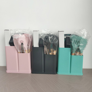 19Pcs Đồ Dùng Nhà Bếp Thép Không Gỉ Đầu Bếp Dao Thiết Lập Khối Bao Gồm Kéo Whisk Kẹp Cắt Nấu Ăn Cắt Tùy Chỉnh Laser - Product Image 2