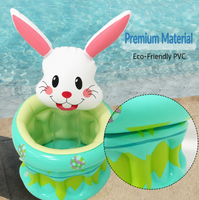 Seau à Boissons Gonflable Lapin de Pâques en PVC – Glacière pour Décoration de Table de Fête et Accessoire de Rangement Thème Œuf