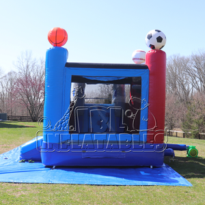 Castello Gonfiabile Commerciale Sportivo Combinato con Scivolo, Casa Gonfiabile Personalizzata con Scivolo, Parco Giochi Esterno in PVC per Noleggio Eventi - Product Image 4