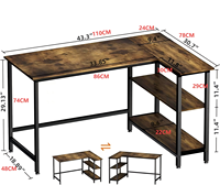 Bureau d'ordinateur portable pour enfants DESIN OEM, pliable, en MDF, avec plateau en acier inoxydable, portable, écologique, durable, avec rangement