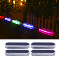 Lampe solaire LED en gros pour terrasse, RGB 7 couleurs, effet de respiration automatique, IP68, 800 mAh, fixation n'importe où, résistante aux chocs et aux vibrations