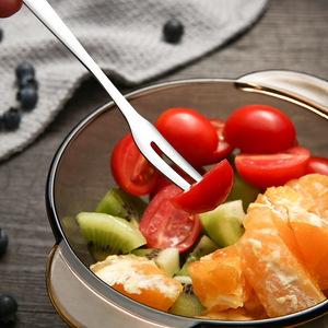 Stainless Steel Fruit Forks Small Dessert Forks For Kitchen Tableware Solid Color Hand Wash Only - Product Image 1