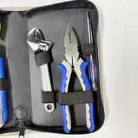 Lot de 8 outils de réparation domestique en acier Cr-V C-MART, clés réglables, ruban à mesurer de 2 m, embouts fendus/Phillips standard