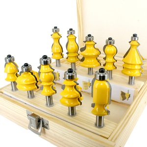 LAVIE 10 pièces, fraises à rainurer pour moulures architecturales, tige de 8 mm, fraises à bois, fraises à chanfreiner, service OEM C MC02070 - Product Image 2