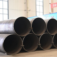 Tuyau en acier soudé en spirale de grand diamètre, fourni par l'usine, 400 mm, 500 mm, 610 mm, 800 mm, tube en acier SSAW pour la transmission d'eau et la construction