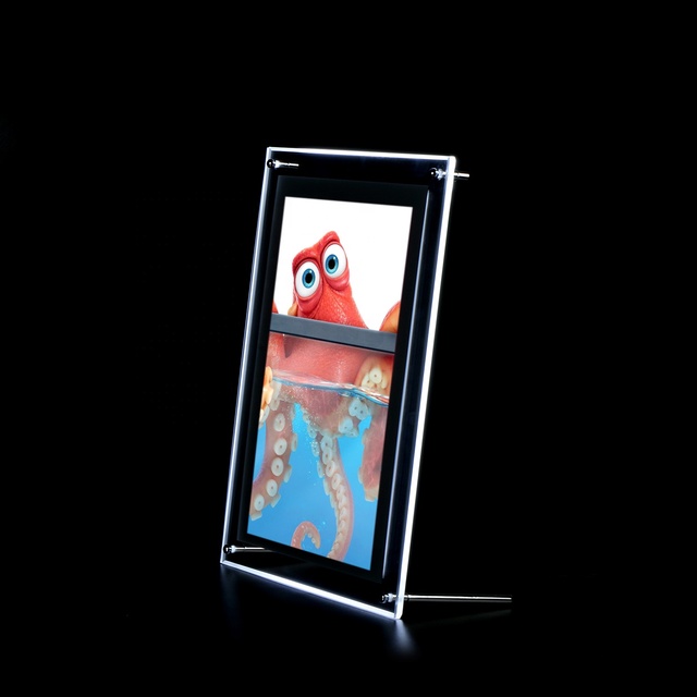Wholesale Desktop Magnetic Acrylic Crystal LED Lightbox Sign Factory-Made Advertising Light Box for Exhibition