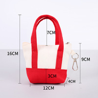 Dompet Gantungan Kunci Kanvas, Kantong Koin, Tas Mini Desainer Mewah, Tas Tangan Kecil, Gantungan Kunci, Tas Makeup Kecil dengan Gantungan Kunci