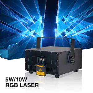 Lampu Laser rgb warna penuh 5W 10W, lampu panggung Lazer animasi 3d Disco DJ, lampu Laser pertunjukan warna penuh, 5W 10W, untuk Kelab Malam