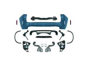 Vendita calda Kit carrozzeria per BMW <span class=keywords><strong>X5</strong></span> <span class=keywords><strong>F15</strong></span> aggiornamento 2014 2018 X5M stile paraurti posteriore assemblaggio minigonne laterali con farfallino nuovo design - Product Image 4