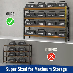4-stöckiges Hochqualitatives Schwerlast-Stahlregal ohne Schrauben Metallregale zur Lagerung für Industrie Lager Garage - Product Image 2