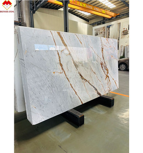Italian calacatta iron <strong>marble</strong> blue gold veins <strong>marble</strong> brasillia cararra <strong>marble</strong> <strong>slabs</strong> wall floor decor for vanity and counters - Product Image 3
