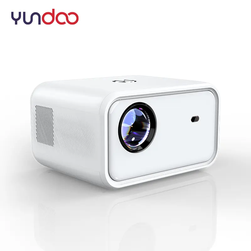 Yundoo โปรเจกเตอร์วิดีโอโฮมเธียเตอร์พกพา1080P 1920แบบ Full HD * 1080ระยะโฟกัสสั้นกว่า